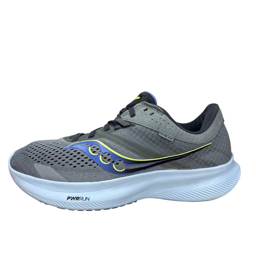 Saucony Ride 16 Grey Blue Running Shoes Womens 11W Sneaker Gorpcore Athletic